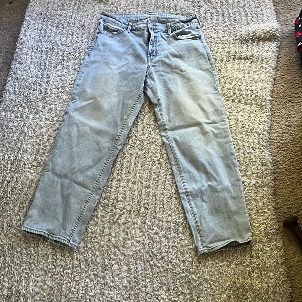 Old Navy OG Loose Light Blue Denim Jeans, 14